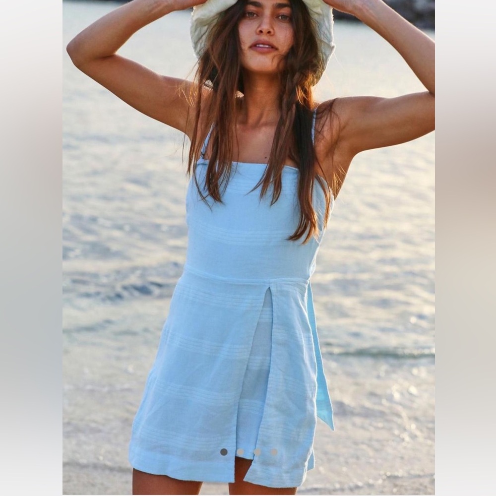 Free People Light Blue Sleeveless Skort